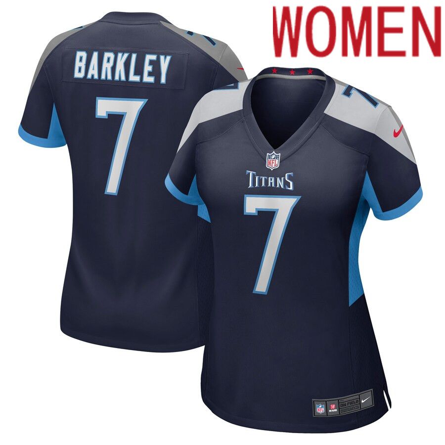 Women Tennessee Titans #7 Matt Barkley Nike Navy Player Game NFL Jersey->women nfl jersey->Women Jersey